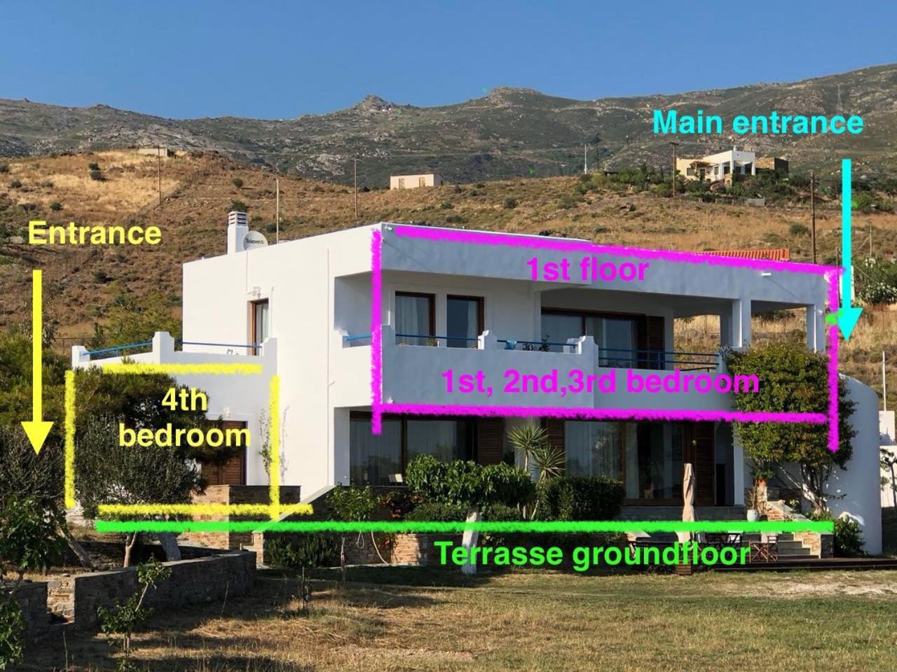 Beach House Set In A Beautiful Bay カリストス エクステリア 写真